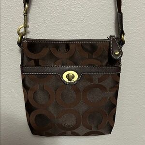 Coach Signature Brown Crossbody Bag